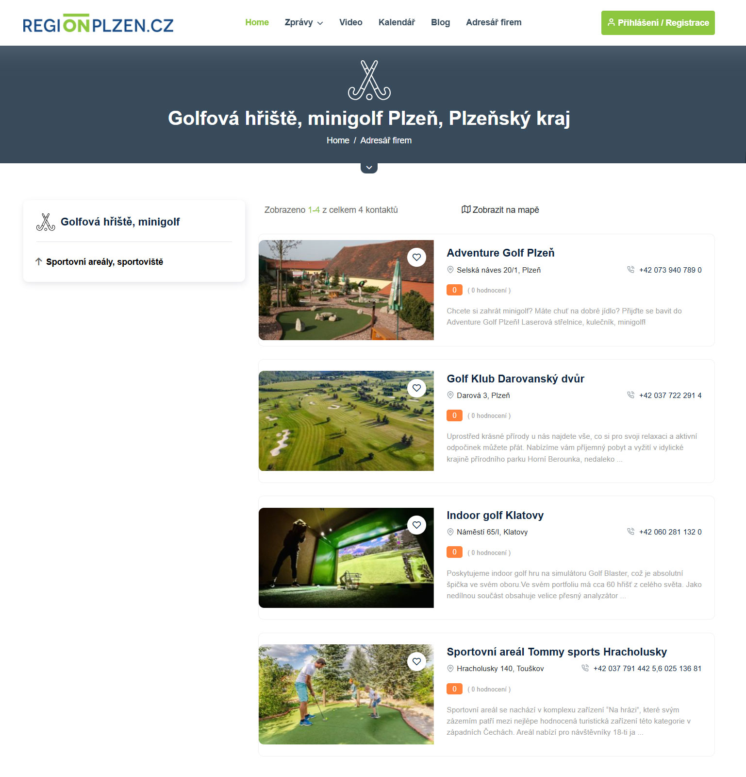 Regionální adresář – ukázka 1